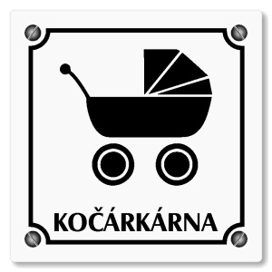 Kočárkárna, 80x80mm, bílá, Kansas